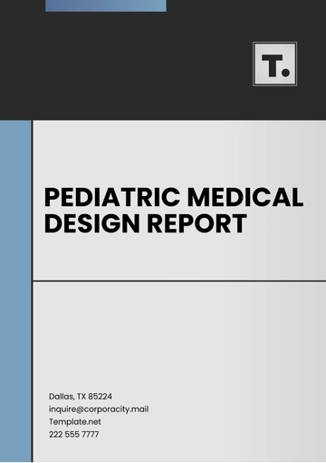 Free Pediatric Medical Design Report Template to Edit Online