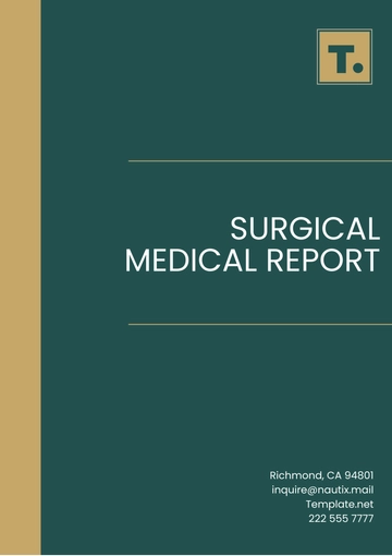 Free Surgical Medical Report Template to Edit Online