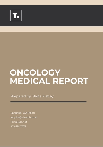 Free Oncology Medical Report Template to Edit Online