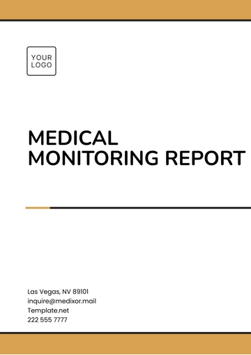 Free Medical Monitoring Report Template to Edit Online