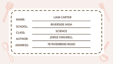 Free Recipe Book Label Template to Edit Online