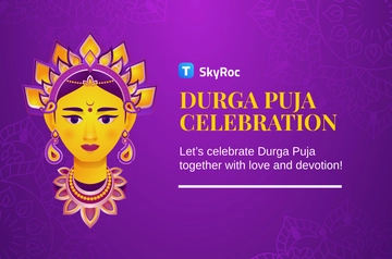 Free Durga Puja Event Banner Template to Edit Online