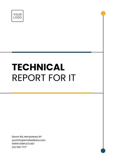 Free Technical Report Layout for IT Template to Edit Online