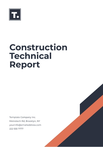 Free Construction Technical Report Template to Edit Online