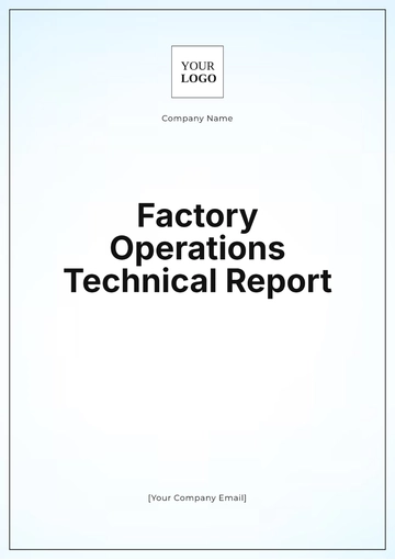 Free Factory Operations Technical Report Template to Edit Online