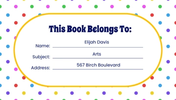 Free Colorful Sticker Book Label Template to Edit Online