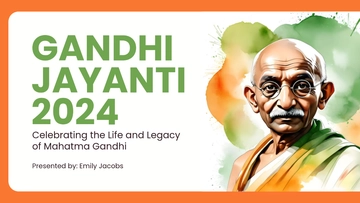 Free Gandhi Jayanti Presentation Template to Edit Online
