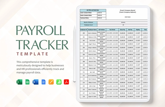 Payroll Tracker Template