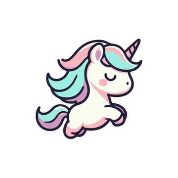 Free Cartoon Unicorn Clipart to Edit Online