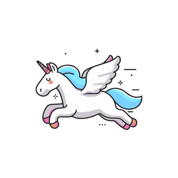 Free Flying Unicorn Clipart to Edit Online