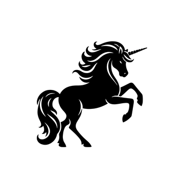Free Unicorn Silhouette Clipart to Edit Online