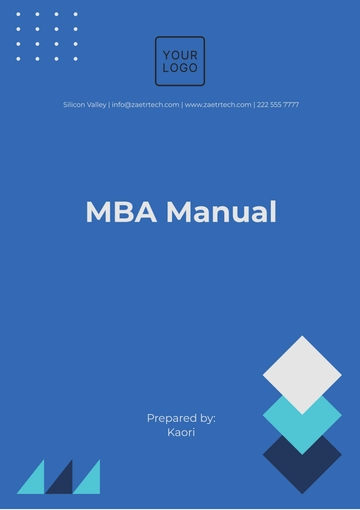 Free MBA Manual Template to Edit Online