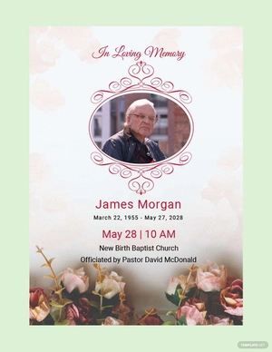 Catholic Funeral Invitation Template
