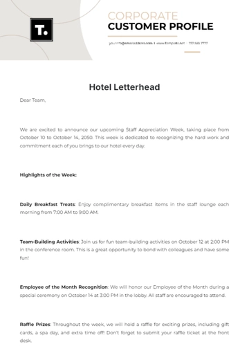 Free Hotel Letterhead Template to Edit Online
