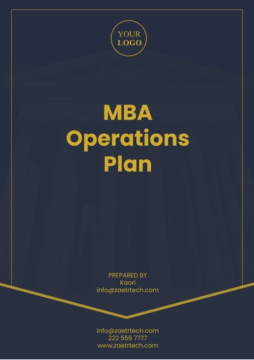 Free MBA Operations Plan Template to Edit Online