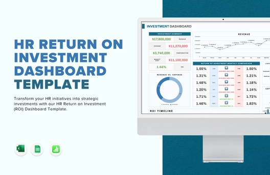 HR Return on Investment Dashboard Template