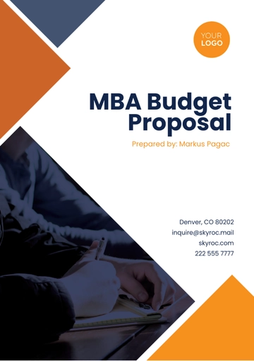 Free MBA Budget Proposal Template to Edit Online