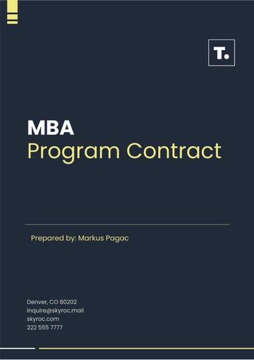 Free MBA Contract Template to Edit Online