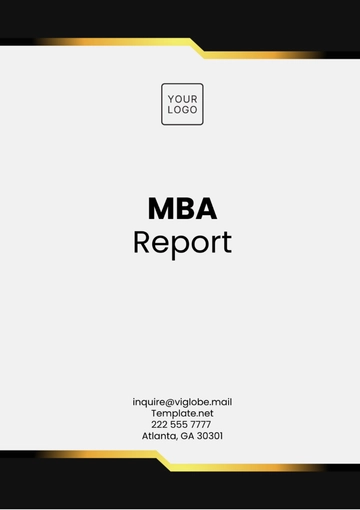 Free MBA Report Template to Edit Online