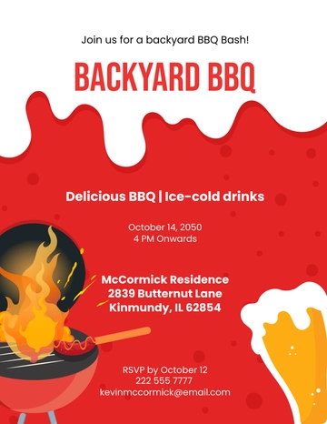 Free BBQ Flyer Background to Edit Online