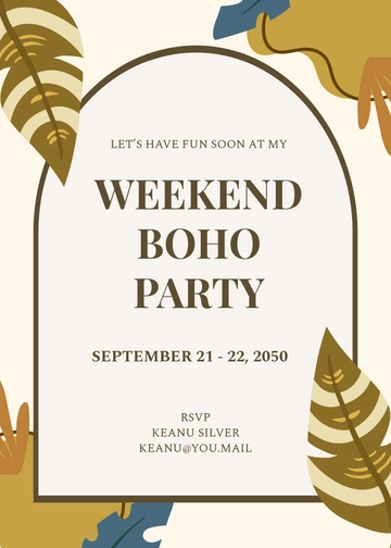 Free Boho Invitation Template to Edit Online | Template.net