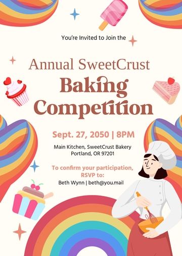 Free Rainbow Invitation Design Template to Edit Online