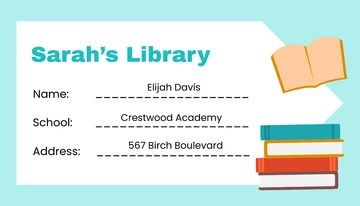 Free Personal Library Label Template to Edit Online