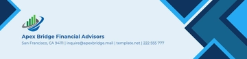 Free Aesthetic Financial Advisor Header Template to Edit Online