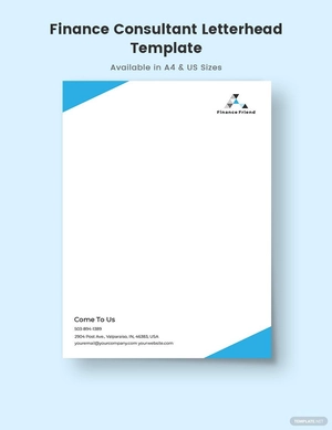 Finance Consultant Letterhead Template