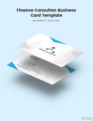Finance Consultant Business Card Template