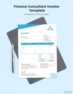 Finance Consultant Invoice Template Finance Consultant Invoice Template