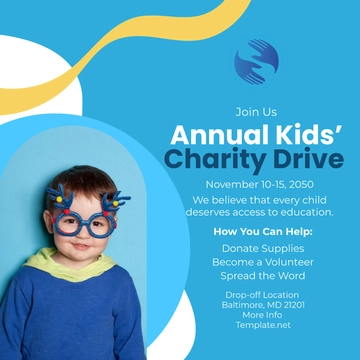 Free Charity Instagram Post Template to Edit Online