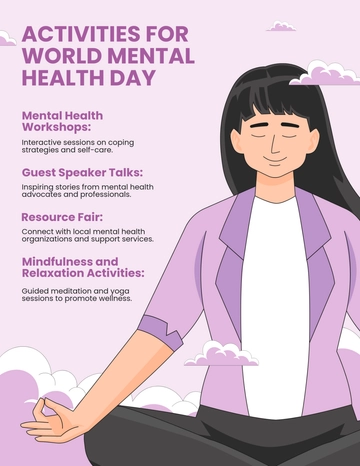 Free World Mental Health Day Activities Template to Edit Online