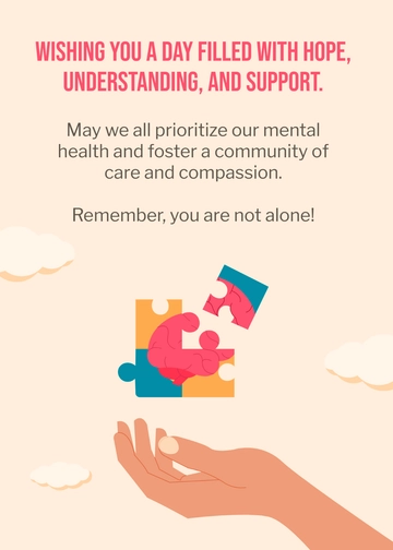 Free World Mental Health Day Wishes Template to Edit Online