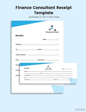 Finance Consultant Receipt Template