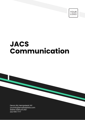 Free JACS Communication Template to Edit Online