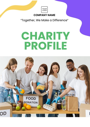 Free Charity Profile Template to Edit Online