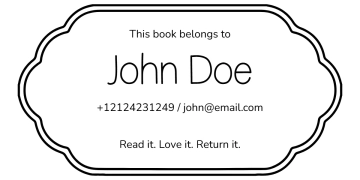 Free Customizable Book Label Background Template to Edit Online