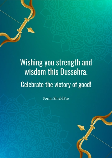 Free Dussehra Wishes Template to Edit Online