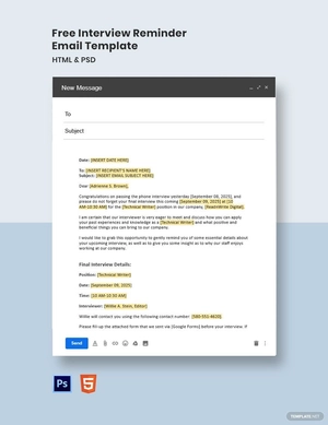Interview Reminder Email Template
