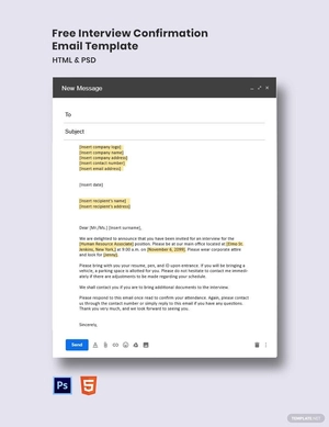Interview Confirmation Email Template