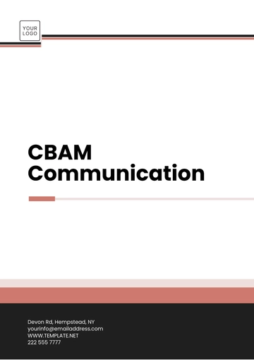 Free CBAM Communication Template to Edit Online