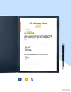 Employment Engagement Survey Template