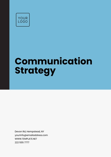 Free Communication Strategy Template to Edit Online
