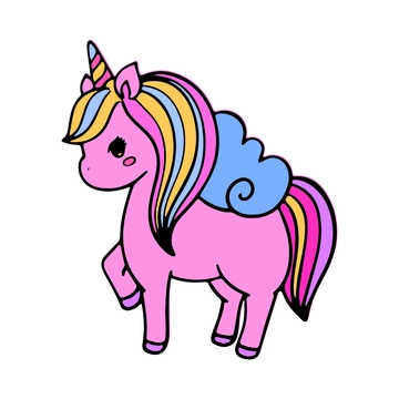Free Colorful Unicorn Clipart to Edit Online