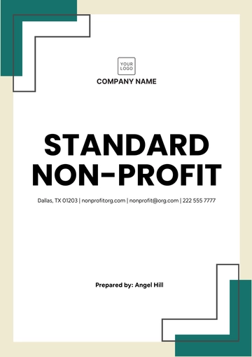 Free Standard Non-Profit Cover Page Template to Edit Online