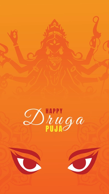 Free Durga Puja Wallpaper Template to Edit Online