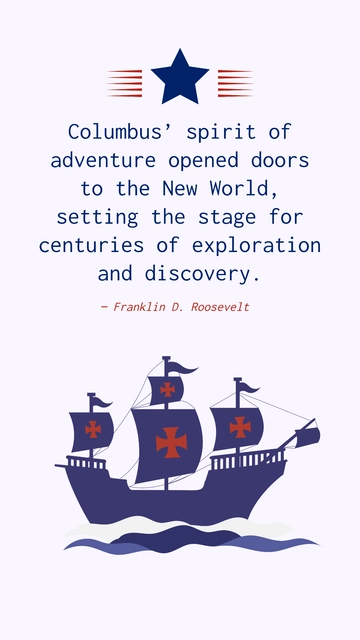 Free Columbus Day Quote Template to Edit Online
