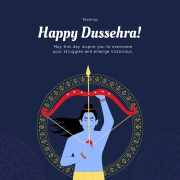 Free Happy Dussehra Template to Edit Online