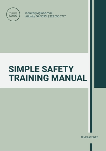 Free Simple Safety Training Manual Template to Edit Online
